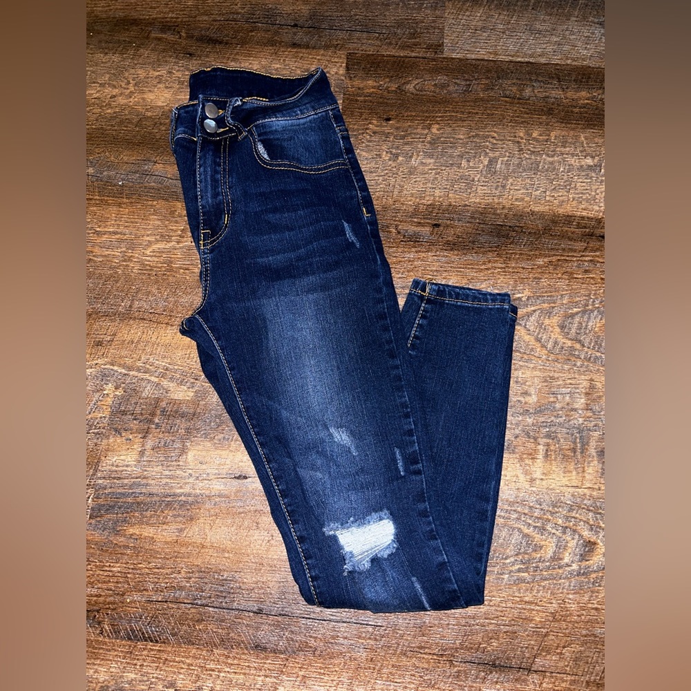 Distressed denim